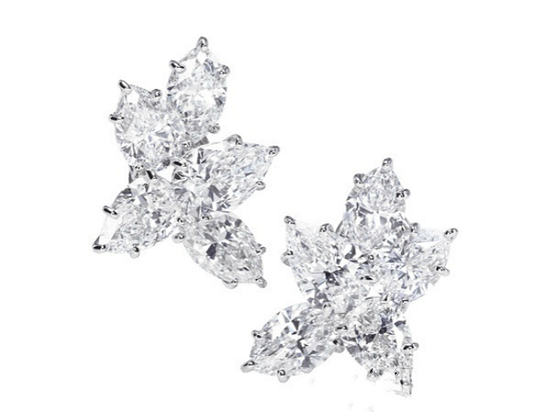 Cluster系列钻石胸针及耳钉