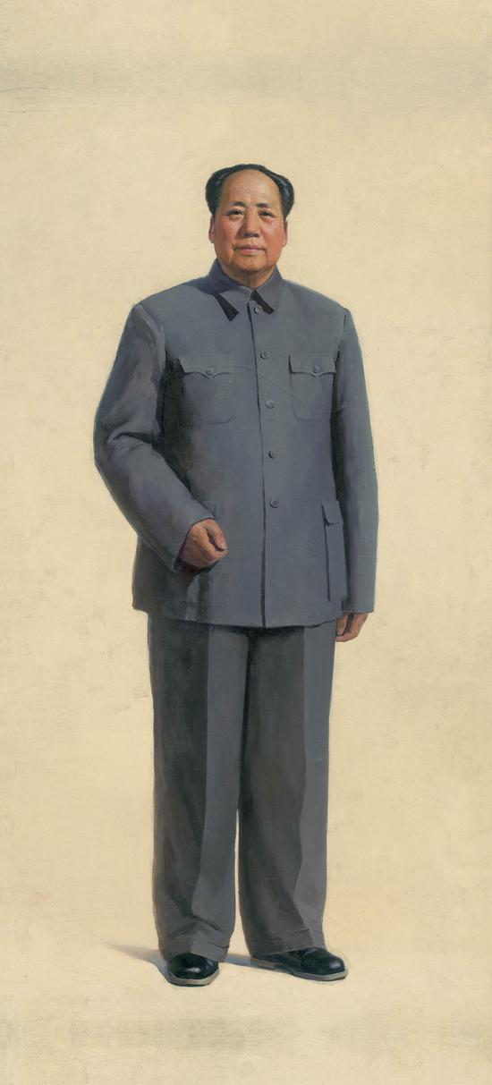 靳尚谊《毛主席全身像》,布面油画,262x137cm,1966 ??泰康收藏TAIKANG COLLECTION