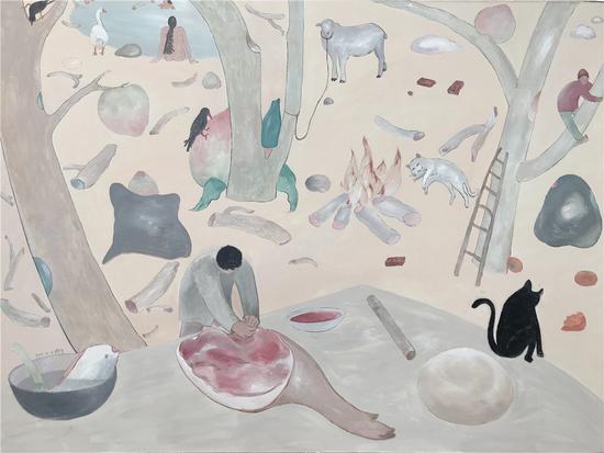 最后的午宴 2018 布面丙烯 150x200cm