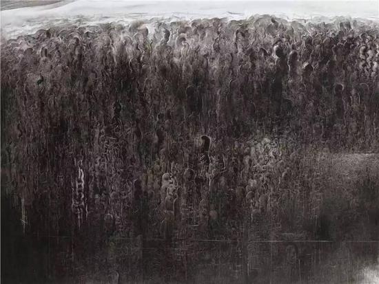 茅小浪 《草虬之二》106×142cm 非宣水墨 2009