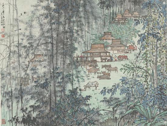宗其香，西双版纳，67×88.5，纸本彩墨，1962年