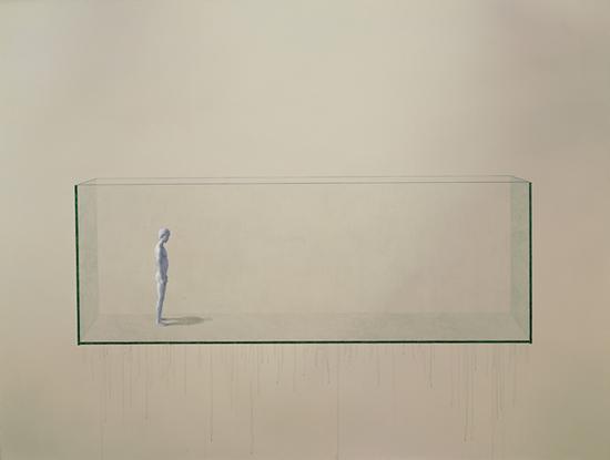 袁欣《生命迹象2》200×150cm 丙烯 2008