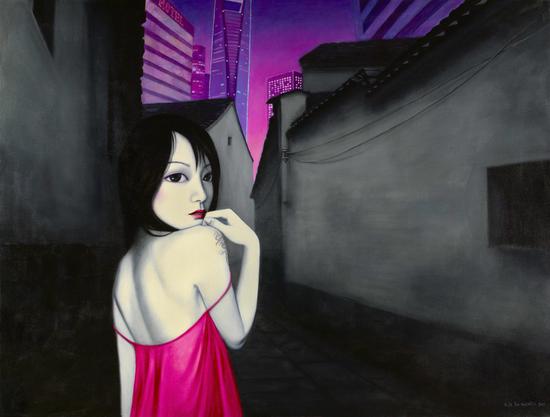 《回眸》(布面油画)Glance 2011年150x200cm