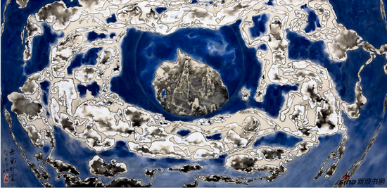 《云南的云》(布本、水墨、丙烯,2013年)