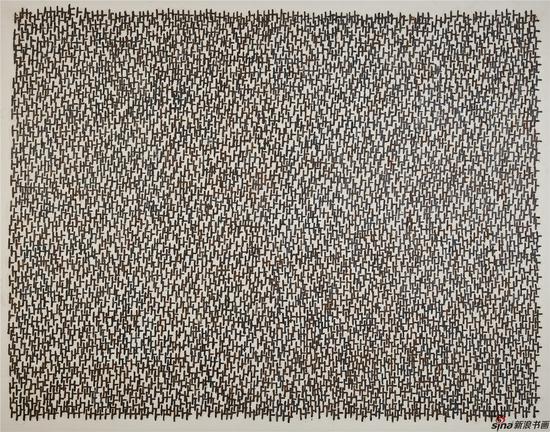 刘旭光 痕迹2011-9,墨、矿物质颜料、锈、骨胶、蛋清、宣纸 2310x1900cm,tif