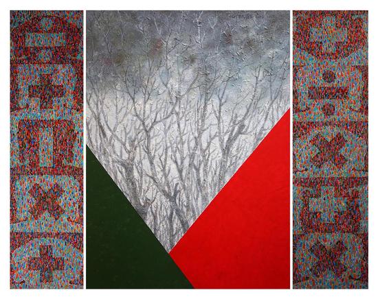 《中堂-4》110×140cm 布面丙烯综合材料 2018
