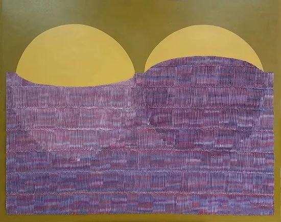 两个圆形空间 120x150cm 2018