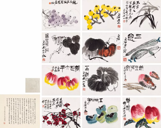 齐白石(1864-1957) 蔬果花卉册