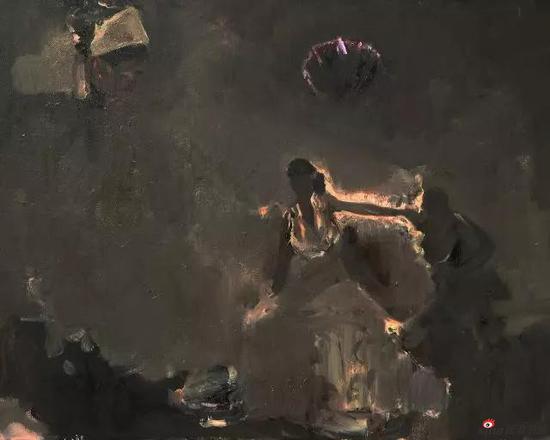 洞庭秋月之西泠独钓 100×80cm 布面油画 2011年