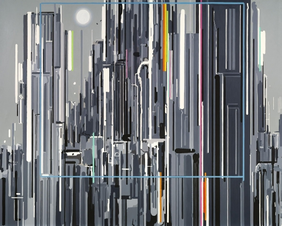 刘韡 　　《紫气三 第2号》，2006年作 　　油彩 画布，301.6 x 380.8厘米 　　估价：3，000，000-5，000，000港元