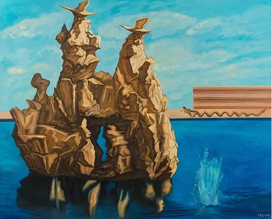 何杰 历史塑造-大湖水 200x250cm 布面油彩 2018