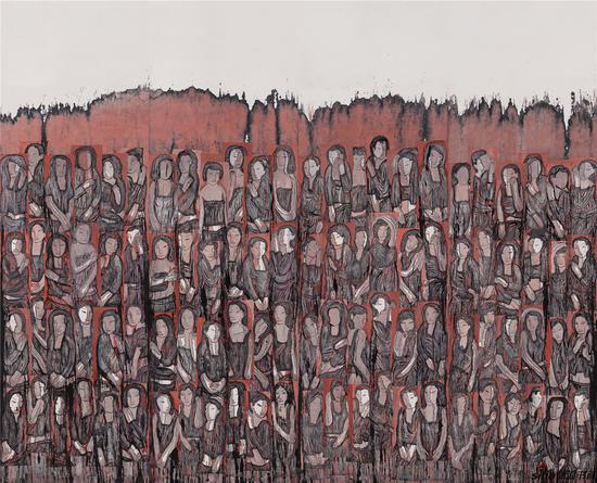 左正尧 西蒙·波娃的精神家园 Spirit Homeland of Veauvoir， Simone de Beauvir 纸本水墨 ink and wash on paper 500cm×780cm 2009年