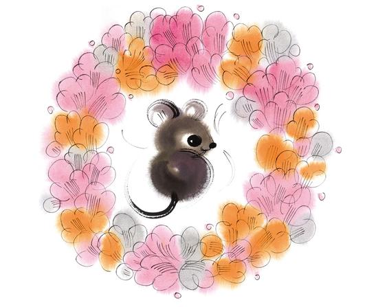 绘画：《鼠》，54x39cm，宣纸，2008年