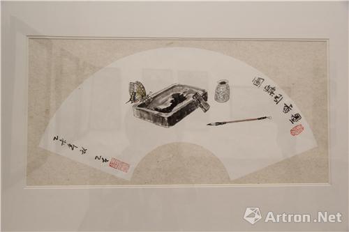 吴乙古 《国画小品画》 捻条画 扇面 2015年