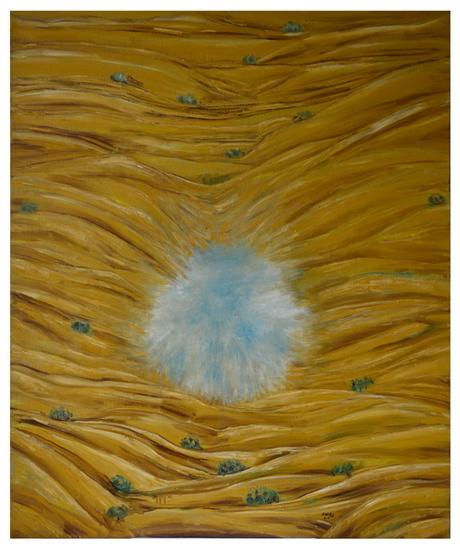 刘林魁 《沙漠之泉》110X120cm 画布油彩