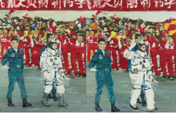 李青 英雄归 2005年 布面油画 170×130cm×2