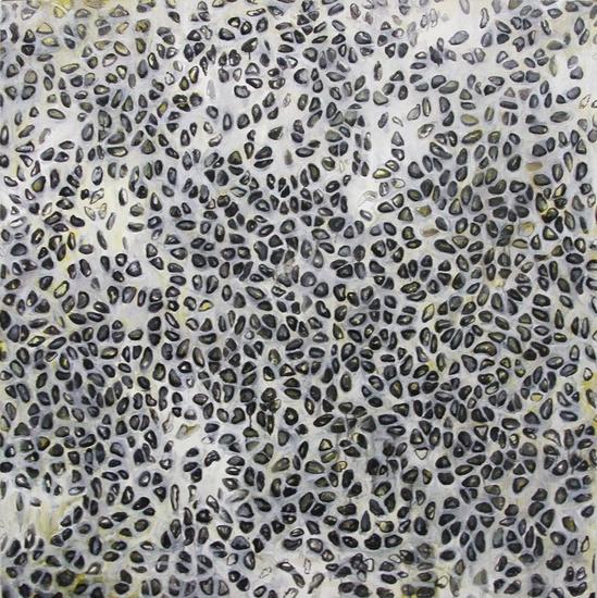 艺术家:蒋华君 作品:珍珠 145cm×145cm 布面油画 2015