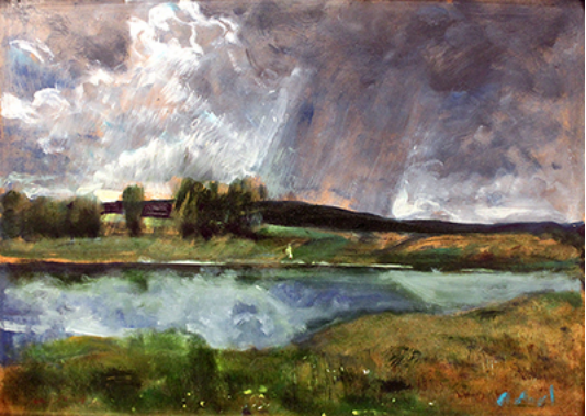 梅尔尼科夫《风景》  40x50cm   1999年作