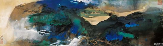 张大千《爱痕图》(2010年嘉德1.008亿元成交,林百里收藏)