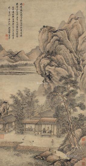 清初 王翬 《仿卢浩然嵩山草堂图》