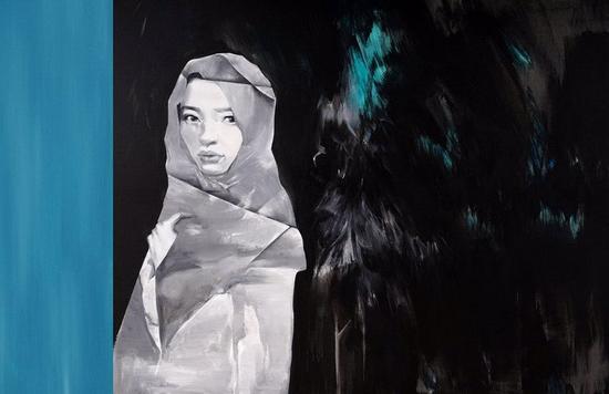 《隐身之焰之一》,140x175cm,布面丙烯,2015