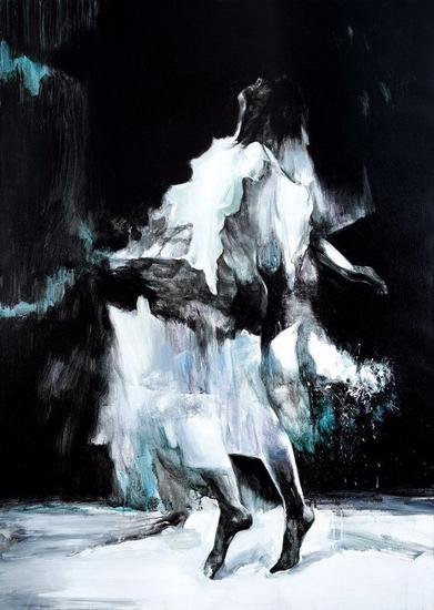 《模糊的光芒之五》,100x140cm,布面水墨·丙烯,2014