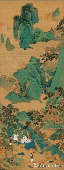 仇英 桃源仙境图轴 天津博物馆藏