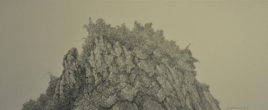 《山之一》120x50cm 布上油画