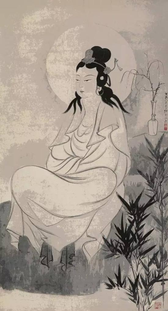 《水月观音》大咖拍卖成交价:2.1万,北京传是2015秋拍成交价:5万