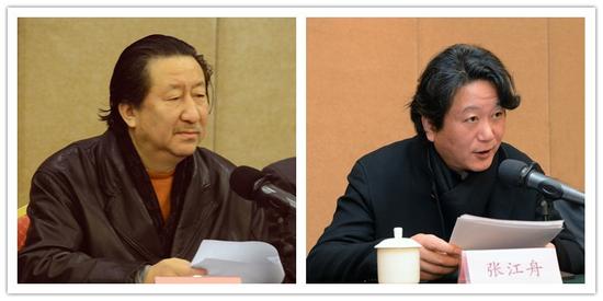 中国国家画院杨晓阳致辞,中国国家画院副院长张江舟介绍项目情况并主持发布会。