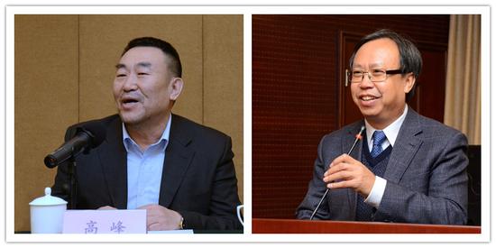中央电视台副台长、中国纪录片工作委员会会长高峰,央视书画频道董事局主席王平发言