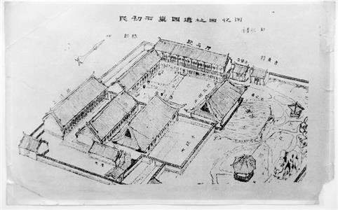 民初石巢园遗址回忆图。段仁虎 翻拍