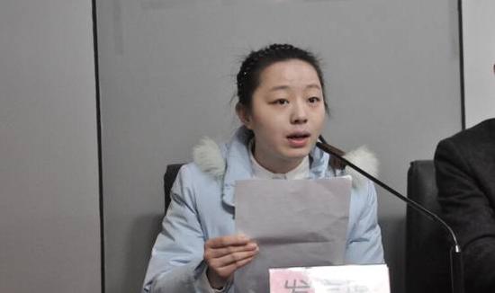 受捐助学生代表发言