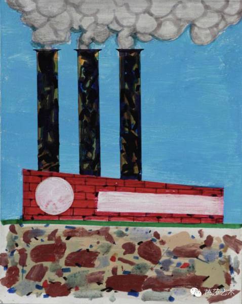 叶永青《时间的小偷-记忆&碎片》(局部),布面丙烯,40×50cm,2010-20142