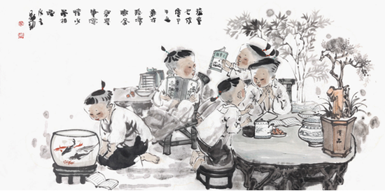 王家训人物画