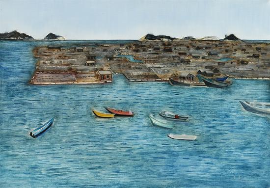 王吉虎——静.海;70cm.100cm;布面油画;2015.11
