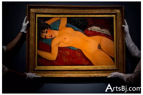 莫迪利亚尼作品《侧卧的裸女》