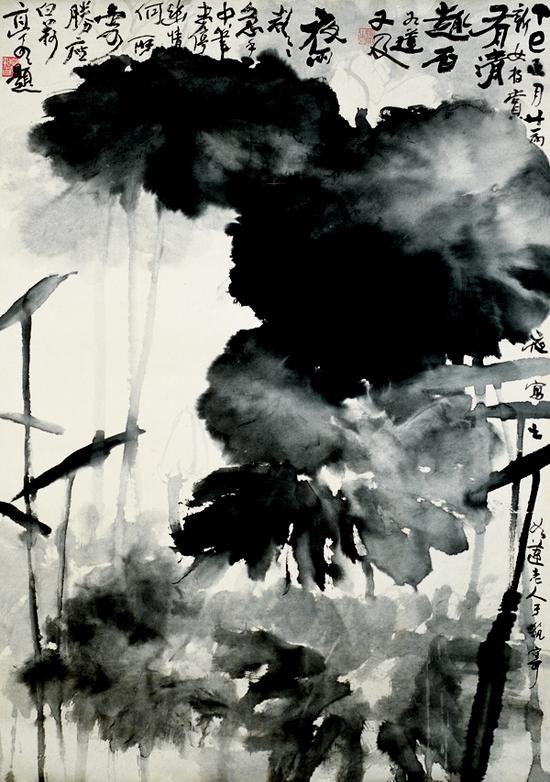 听雨 刘知白 97×68cm 1977年