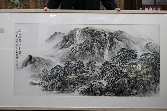 军旅艺术家李项鸿作品《松依烟霞伴书声》被上海市档案馆永久收藏