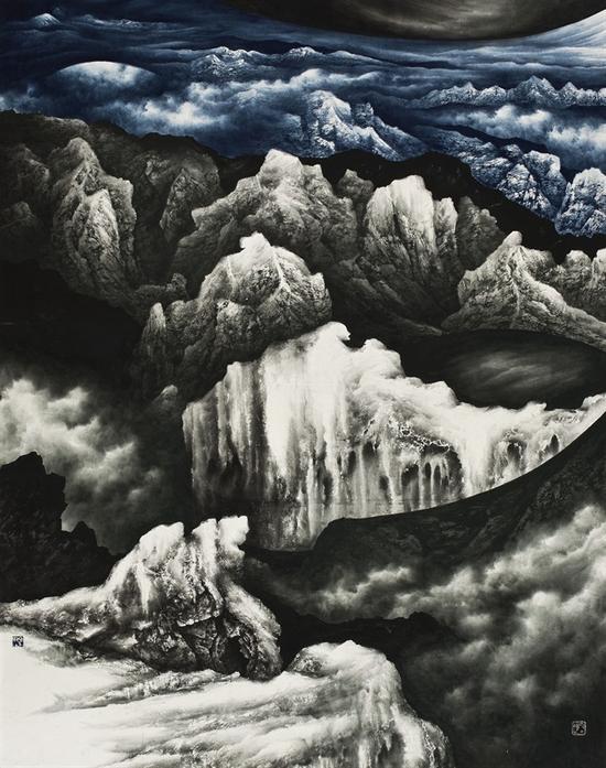 参展作品： 姬子，墨道自然系列四,Tao of Ink series,No