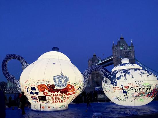 中英联合公共装置艺术项目”——“融”夜景