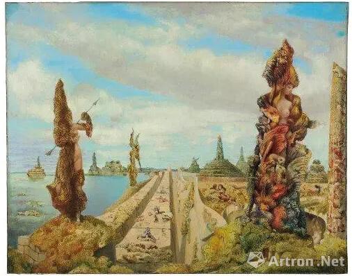马克斯•恩斯特 《失窃的镜子》 1941年，油彩画布，65x81cm，估价：7,000,000-10,000,000英镑