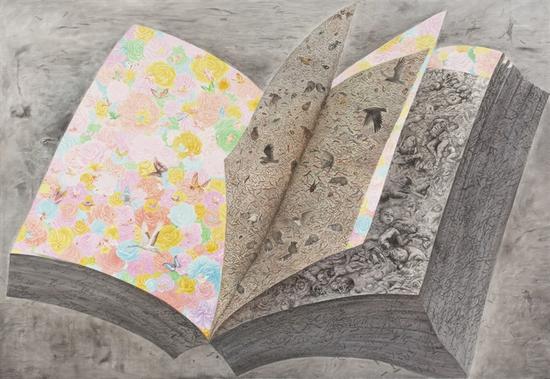 方力钧 2009 布面油画 250×360cm 2009年