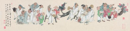 酒香仙忘归,136cmx24cm
