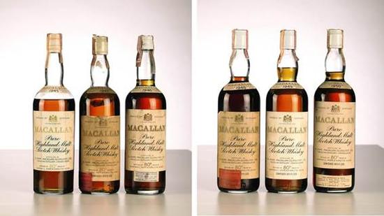 单一纯麦威士忌麦卡伦（Macallan）1945至1986年垂直酒款总成交额达1,372,000港元／175,897美元