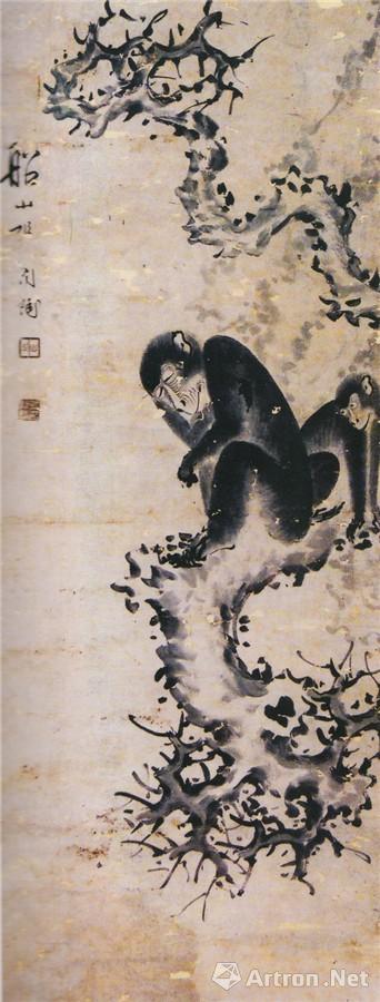 清代 张问陶的《双猴图》（四川泸州博物馆藏）