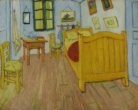 文森特·梵·高《卧室》（1888） 图片： Wikimedia Commons