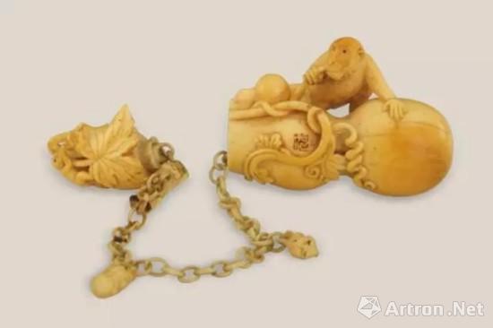 天津博物馆藏象牙雕葫芦猴
