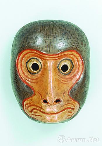 东京国立博物馆展出的《戏用猴面具》