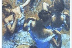 大作　油彩画　【舞踏会】　肉質画 色粉画《蓝色舞者》竟不用脚尖表达_油画雕塑_新浪收藏_新浪网